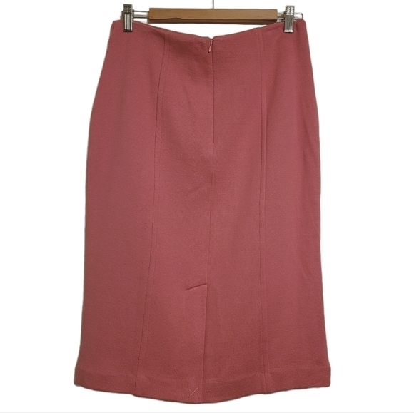 Spiegel | Women's Vintage Two Piece Pink Skirt Suit Set (Size 10) - Picture 10 of 16